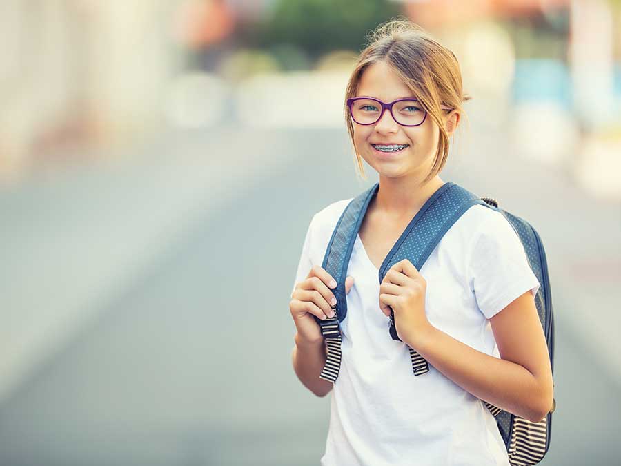 back to school in braces